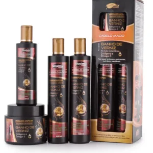 Kit Capilar Cabelo Macio Banho de Verniz – Colágeno e Ômega 3