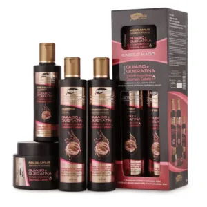 Kit Capilar Cabelo Macio Quiabo e Queratina
